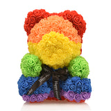 AINYROSE 38cm-Forever Rose Bear Colorful