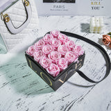 AINYROSE  Square Rose Gift Box 16pcs Pink