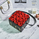 AINYROSE  Square Rose Gift Box 16pcs Red