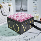 AINYROSE  Square Rose Gift Box 16pcs Pink