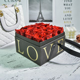 AINYROSE  Square Rose Gift Box 16pcs Red