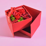MaMa Necklace Forever Rose Side Opening Jewelry Box Red
