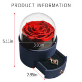 AINYROSE Round Jewelry Rose Box