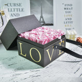 AINYROSE  Square Rose Gift Box 16pcs Pink
