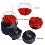 AINYROSE Round Jewelry Rose Box