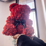 AINYROSE Classic Forever Rose Teddy Bear