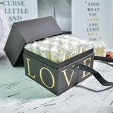 AINYROSE  Square Rose Gift Box 16pcs White