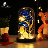 AINYROSE 24K Gold Leaf Roses-Blue