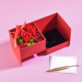 MaMa Necklace Forever Rose Side Opening Jewelry Box Red