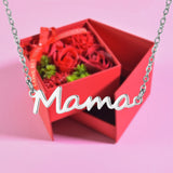 MaMa Necklace Forever Rose Side Opening Jewelry Box Red