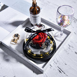 AINYROSE LED Heart Glass Forever Rose 5 Colors